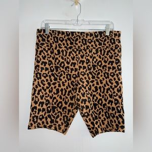 Leopard Print Bike Shorts
